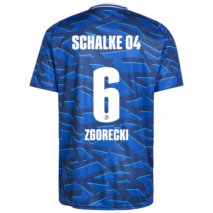 גברים יונס זגורקי #6 כחול רויאל לבן ג'רזי ביתית 2025/26 חולצה קצרה