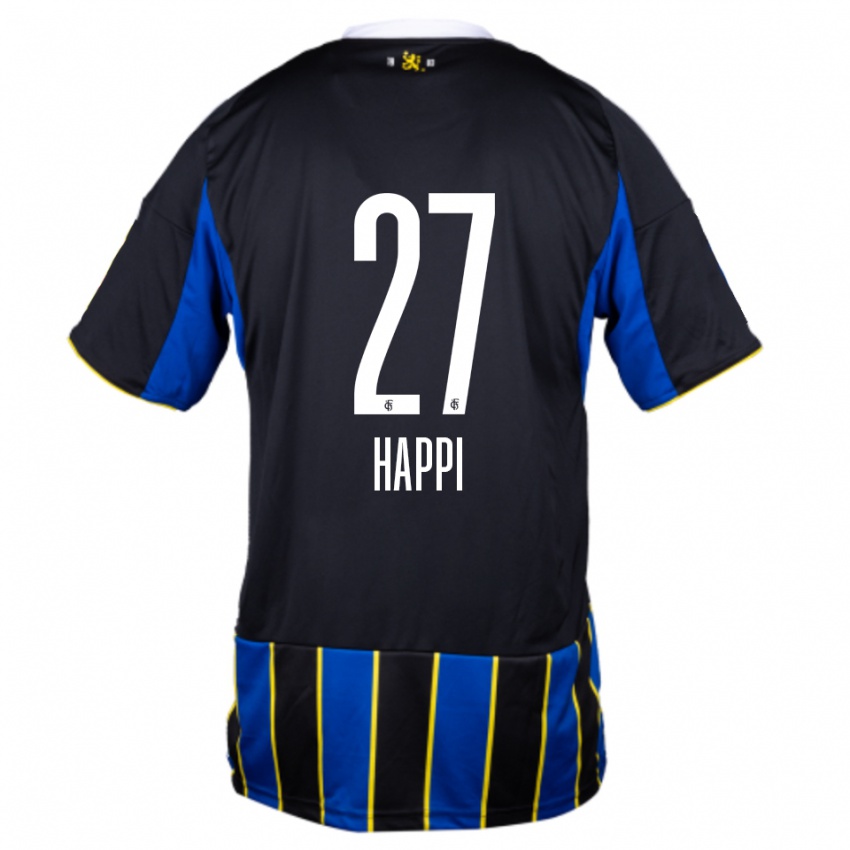 גברים Joel Happi #27 כחול שחור צהוב ג'רזי ביתית 2025/26 חולצה קצרה