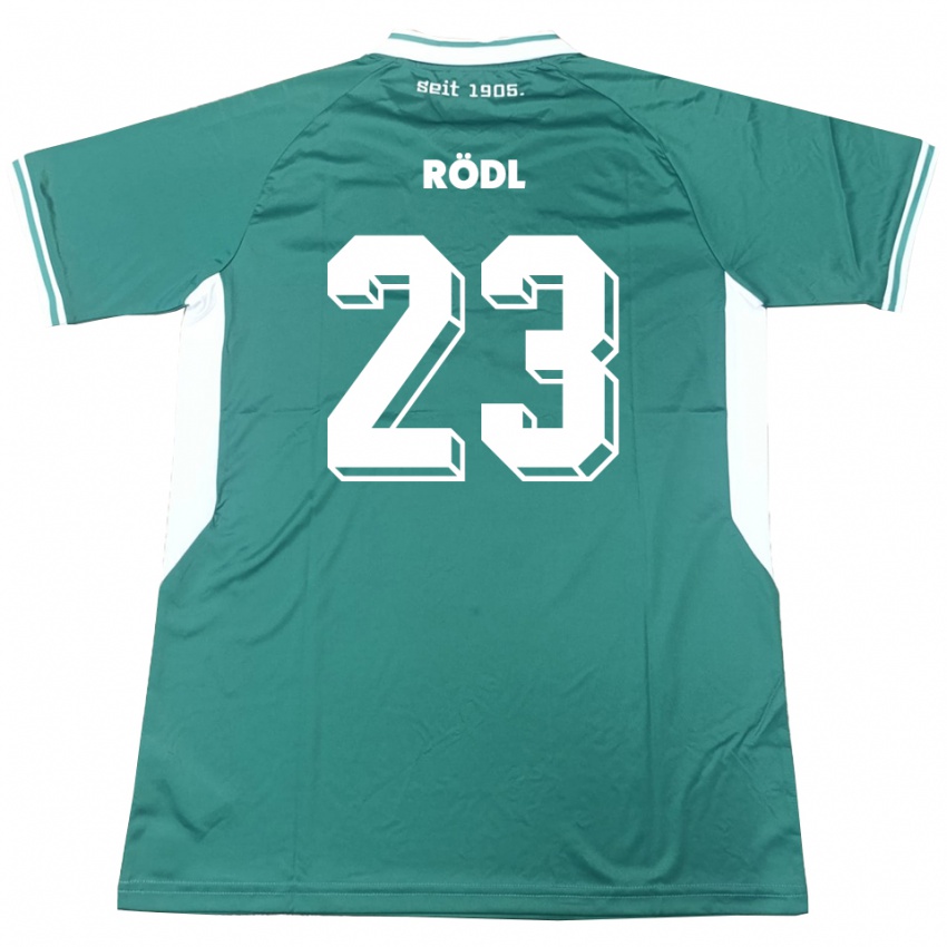 גברים Valentin Rödl #23 ירוק לבן ג'רזי ביתית 2025/26 חולצה קצרה