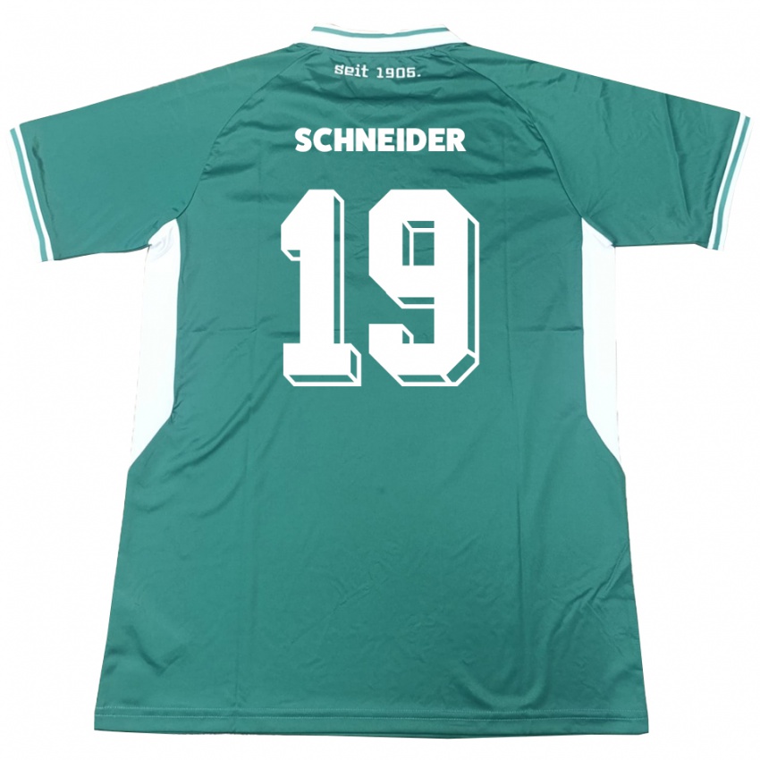 גברים Lukas Schneider #19 ירוק לבן ג'רזי ביתית 2025/26 חולצה קצרה