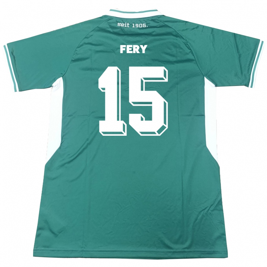 גברים קווין פרי #15 ירוק לבן ג'רזי ביתית 2025/26 חולצה קצרה