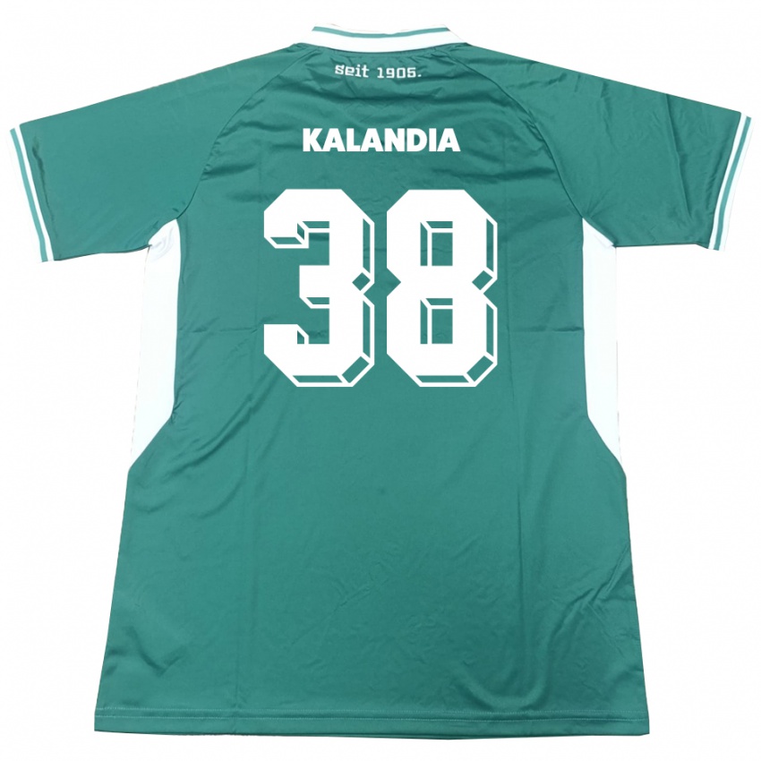 גברים Luka Kalandia #38 ירוק לבן ג'רזי ביתית 2025/26 חולצה קצרה