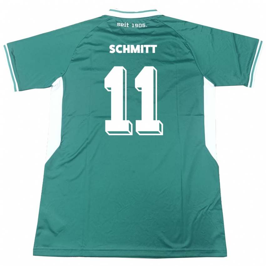 גברים Valentin Schmitt #11 ירוק לבן ג'רזי ביתית 2025/26 חולצה קצרה