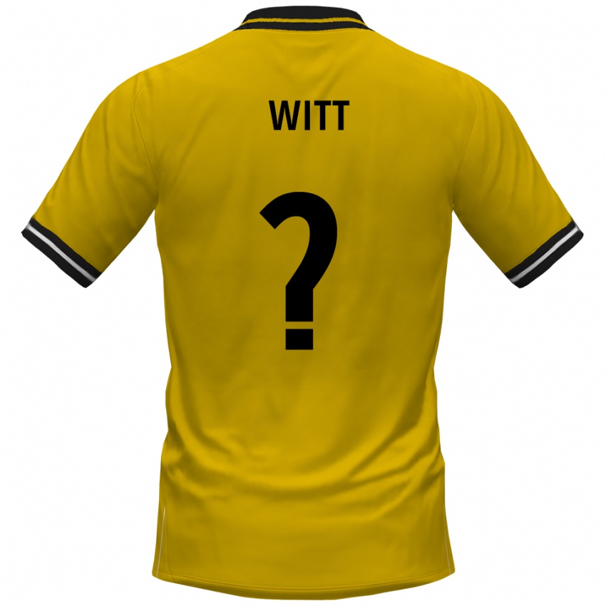 גברים Justin Witt #0 צהוב שחור ג'רזי ביתית 2025/26 חולצה קצרה