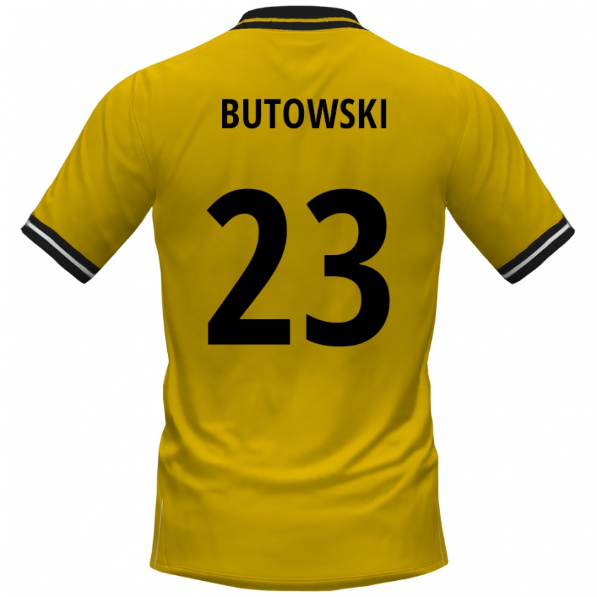 גברים Dennis Butowski #23 צהוב שחור ג'רזי ביתית 2025/26 חולצה קצרה