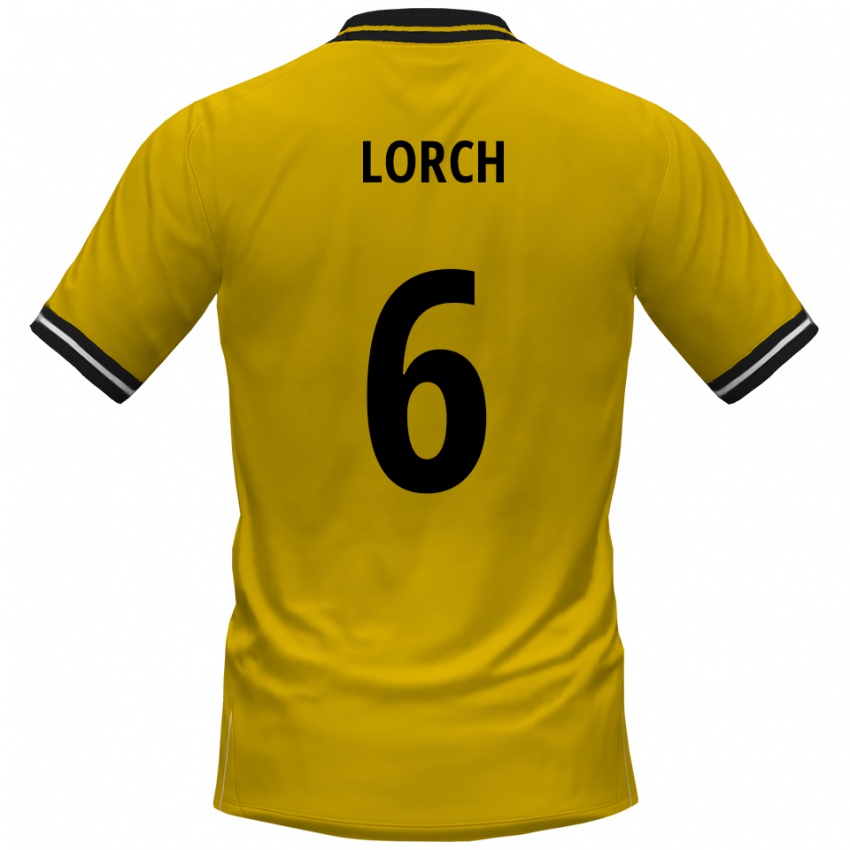 גברים ג׳רמיאס לורץ׳ #6 צהוב שחור ג'רזי ביתית 2025/26 חולצה קצרה