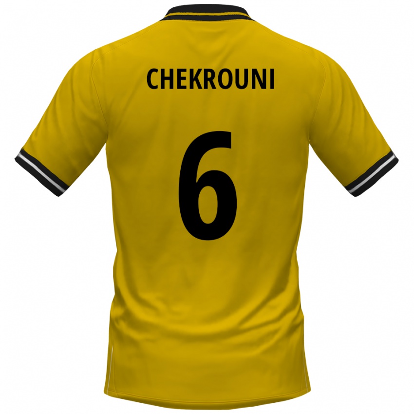 גברים Salim Chekrouni #6 צהוב שחור ג'רזי ביתית 2025/26 חולצה קצרה