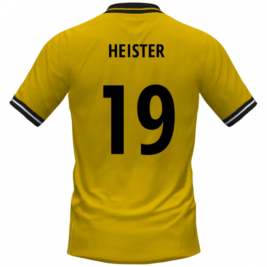 גברים פלוריאן הייסטר #19 צהוב שחור ג'רזי ביתית 2025/26 חולצה קצרה