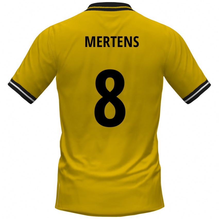גברים Ben Mertens #8 צהוב שחור ג'רזי ביתית 2025/26 חולצה קצרה