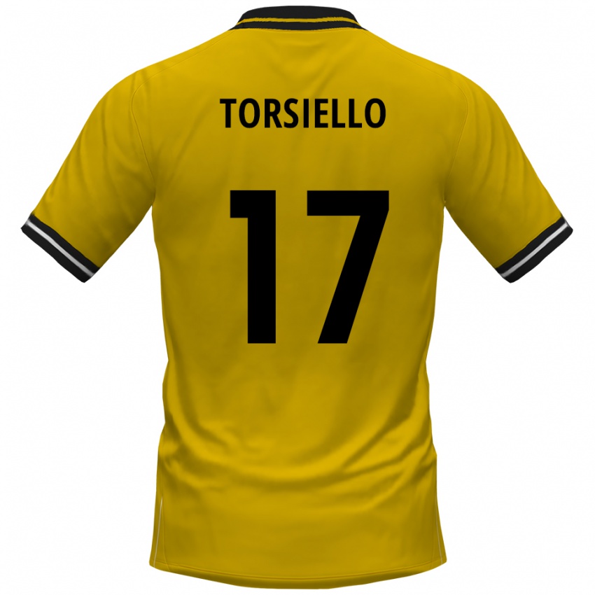 גברים פאביו טורסיאלו #17 צהוב שחור ג'רזי ביתית 2025/26 חולצה קצרה