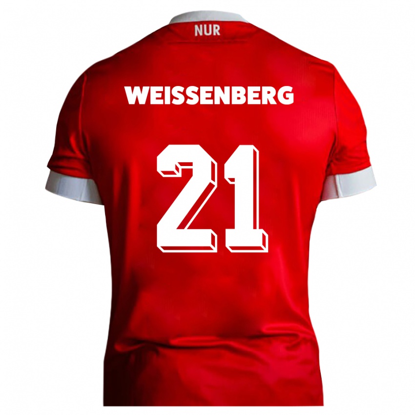 גברים שון לוקה וייסנברג #21 אדום לבן ג'רזי ביתית 2025/26 חולצה קצרה