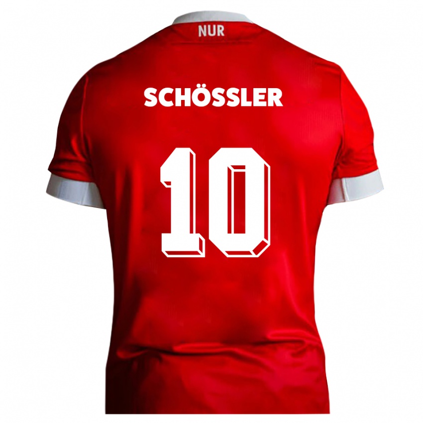 גברים Maris Schößler #10 אדום לבן ג'רזי ביתית 2025/26 חולצה קצרה