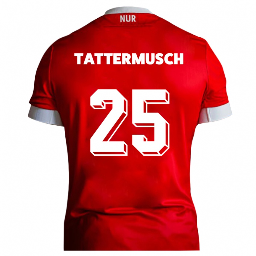 גברים טד טאטרמוש #25 אדום לבן ג'רזי ביתית 2025/26 חולצה קצרה
