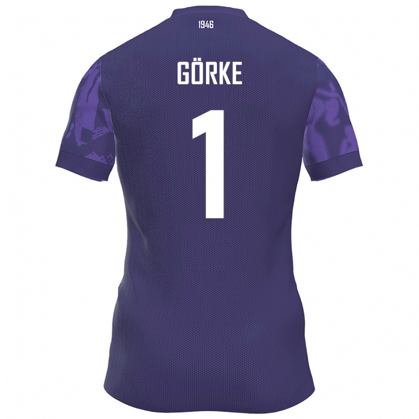 גברים Arthur Görke #1 סגול לבן ג'רזי ביתית 2025/26 חולצה קצרה