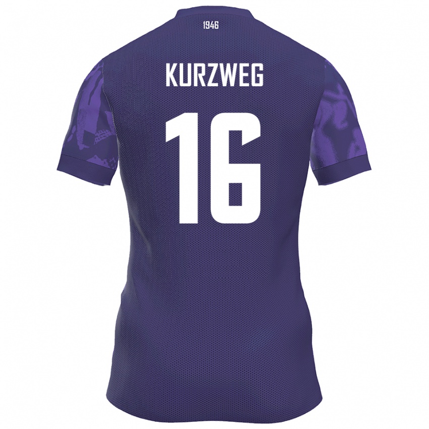 גברים Cedric Kurzweg #16 סגול לבן ג'רזי ביתית 2025/26 חולצה קצרה