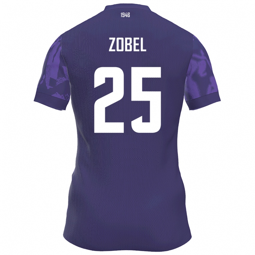 גברים טריסטן צובל #25 סגול לבן ג'רזי ביתית 2025/26 חולצה קצרה