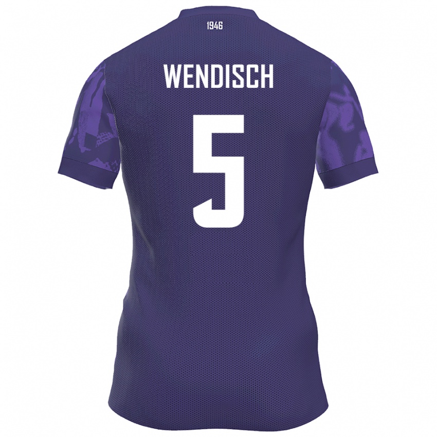 גברים Pascal Wendisch #5 סגול לבן ג'רזי ביתית 2025/26 חולצה קצרה