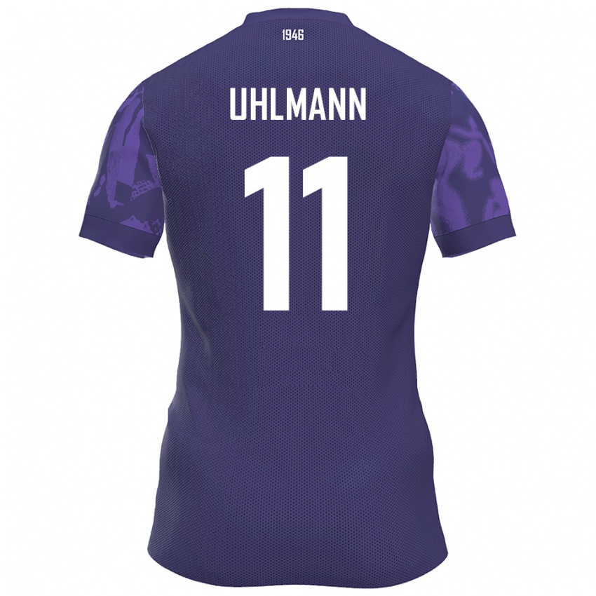 גברים Eric Uhlmann #11 סגול לבן ג'רזי ביתית 2025/26 חולצה קצרה