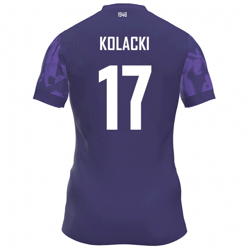 גברים דאוויד קולאצקי #17 סגול לבן ג'רזי ביתית 2025/26 חולצה קצרה