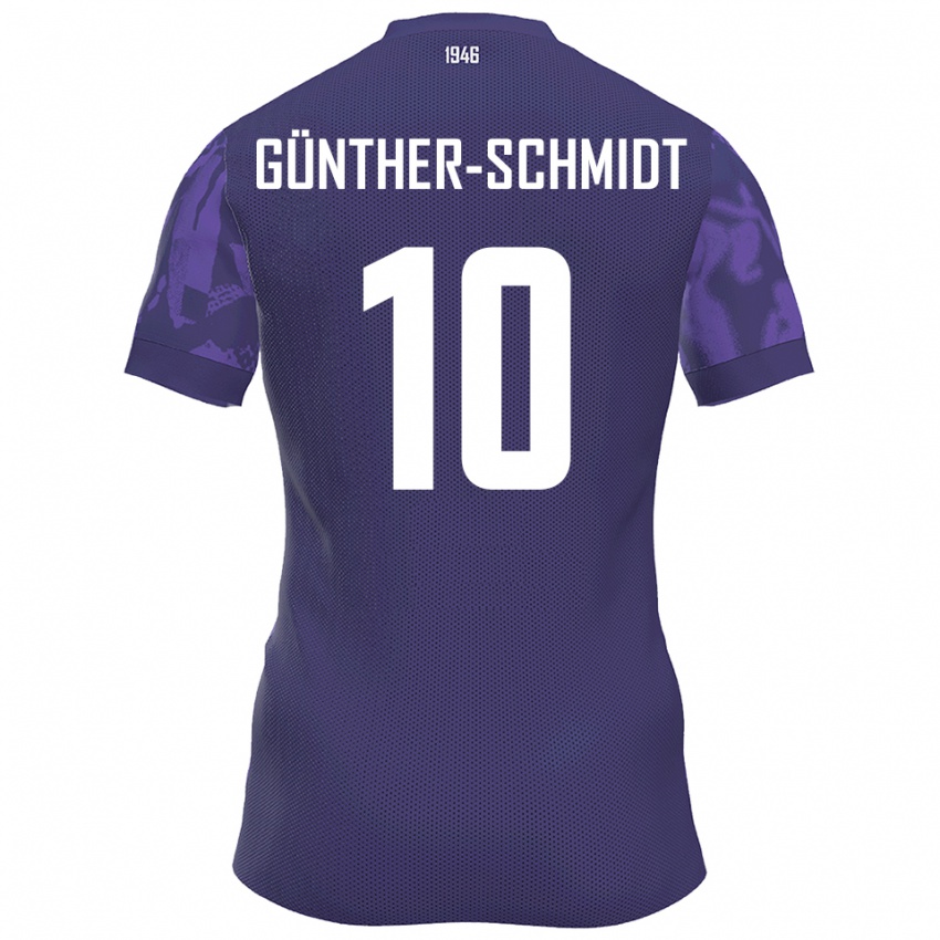 גברים יוליאן גינתר-שמידט #10 סגול לבן ג'רזי ביתית 2025/26 חולצה קצרה