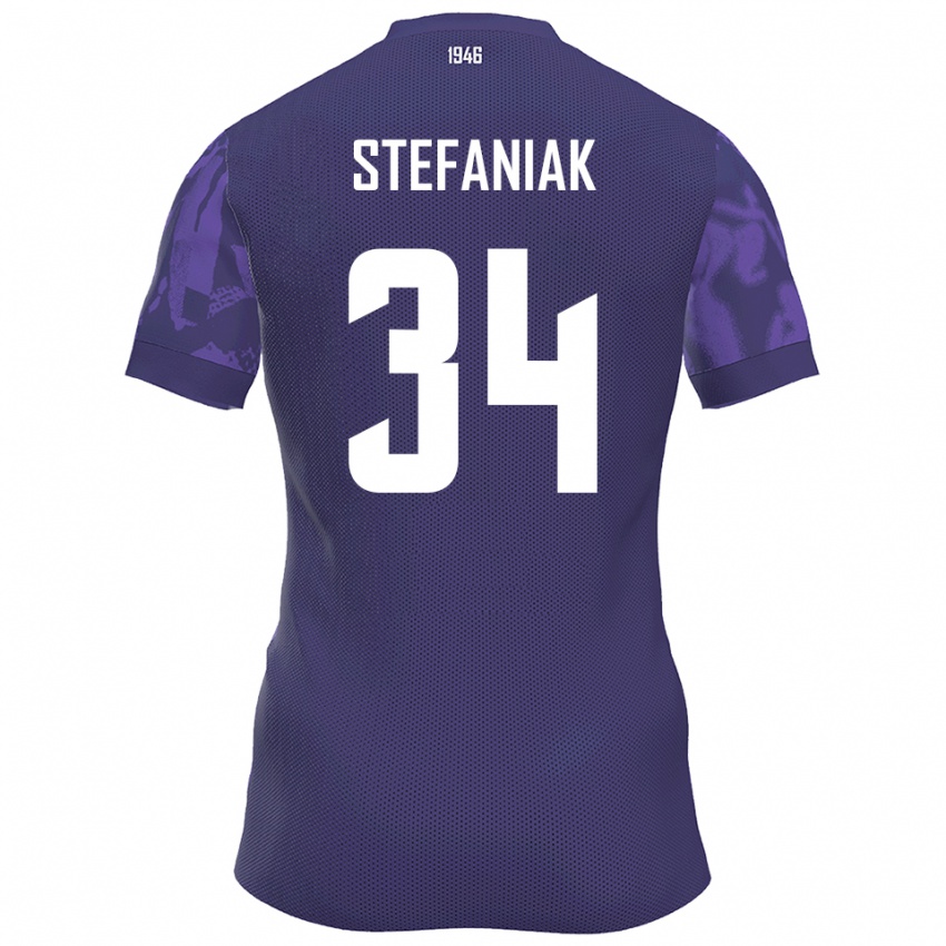 גברים מרווין סטפניאק #34 סגול לבן ג'רזי ביתית 2025/26 חולצה קצרה