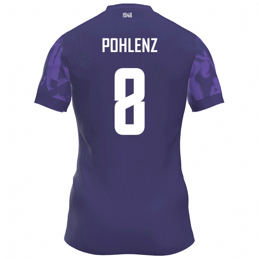 גברים לואיס פולנץ #8 סגול לבן ג'רזי ביתית 2025/26 חולצה קצרה