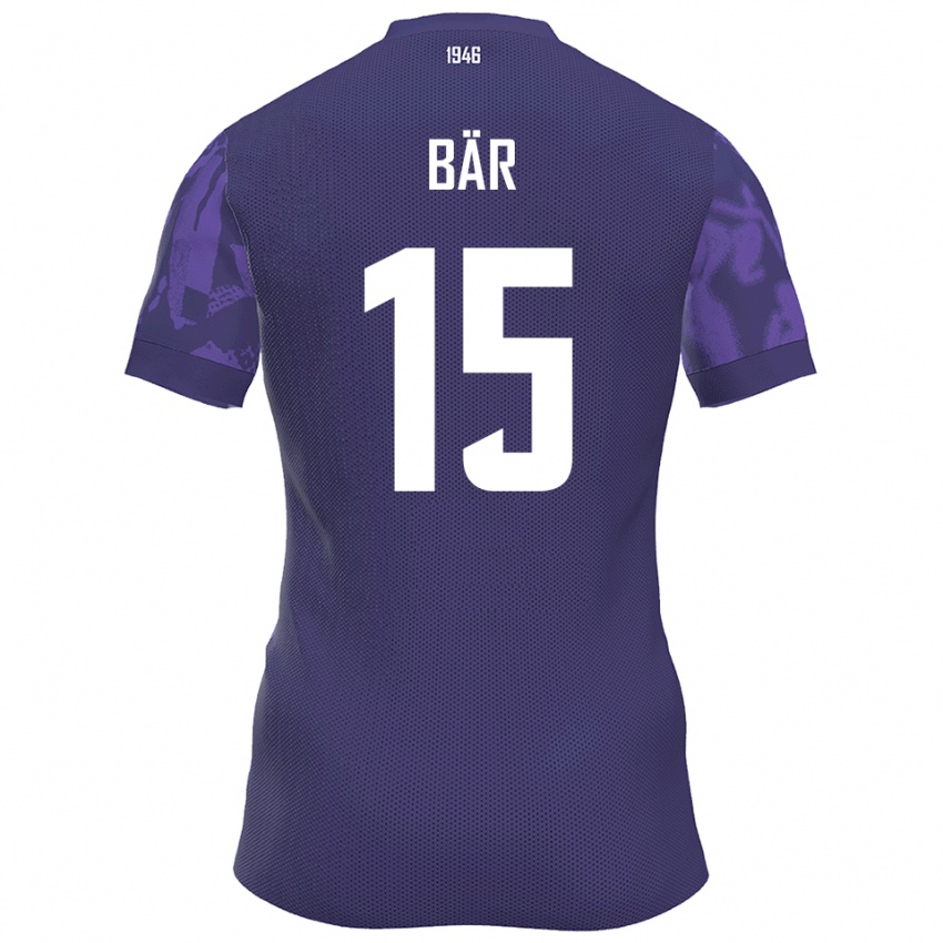 גברים Marcel Bär #15 סגול לבן ג'רזי ביתית 2025/26 חולצה קצרה