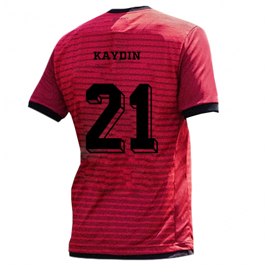 גברים Malik Kaydin #21 אדום שחור ג'רזי ביתית 2025/26 חולצה קצרה