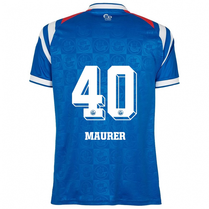 גברים Erik Maurer #40 כחול לבן אדום ג'רזי ביתית 2025/26 חולצה קצרה