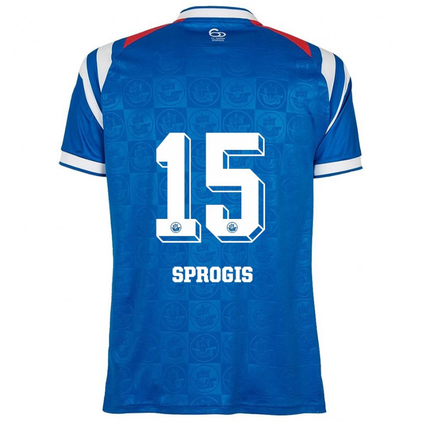 גברים פליקס ספרוגיס #15 כחול לבן אדום ג'רזי ביתית 2025/26 חולצה קצרה