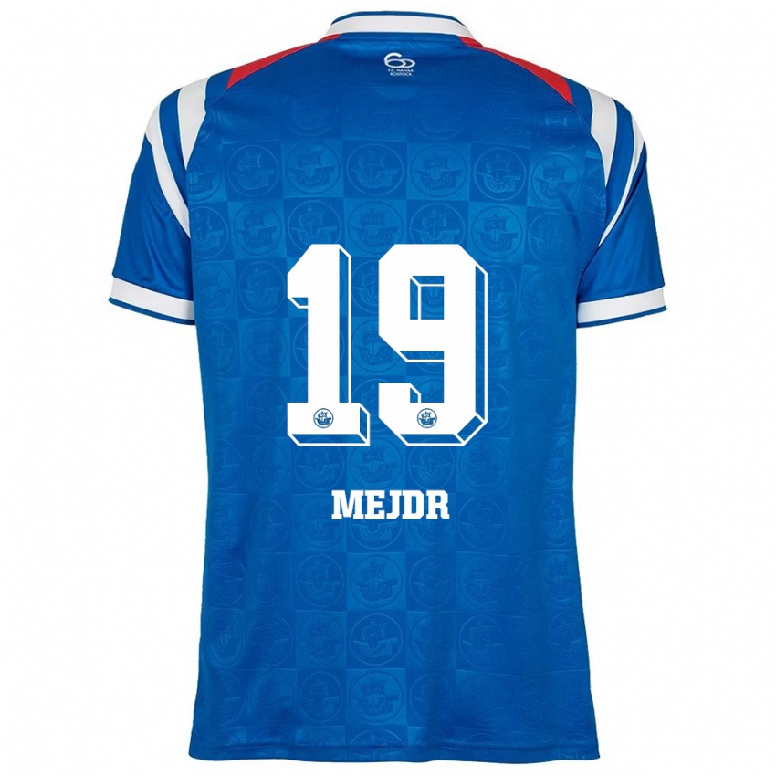 גברים יאן מיידר #19 כחול לבן אדום ג'רזי ביתית 2025/26 חולצה קצרה