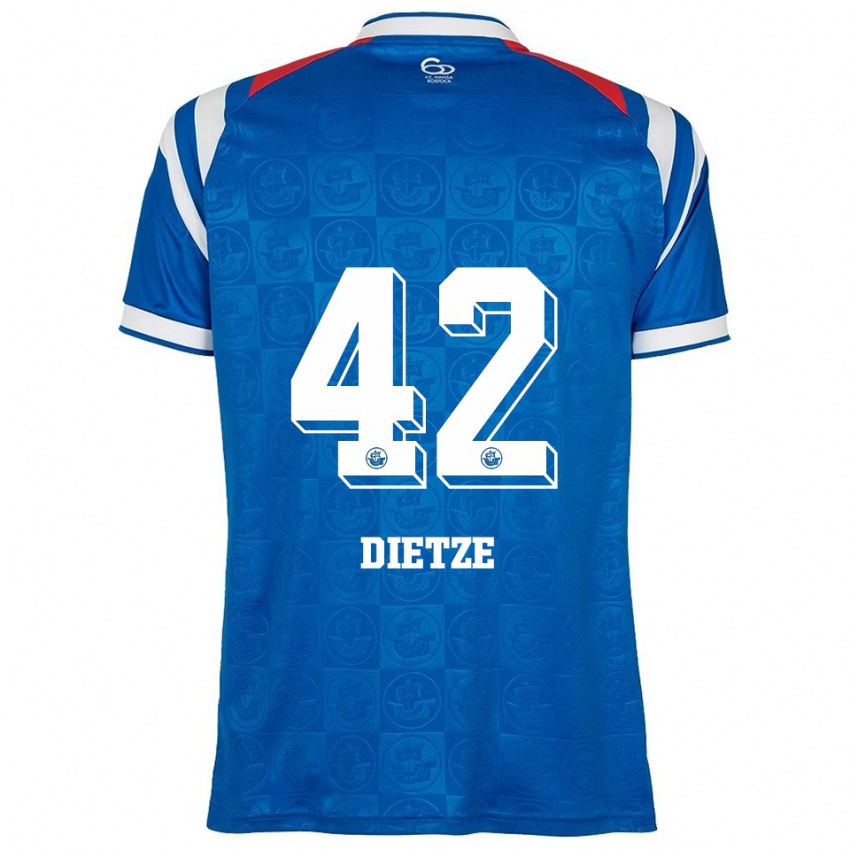 גברים בנו יוהנס דיצה #42 כחול לבן אדום ג'רזי ביתית 2025/26 חולצה קצרה