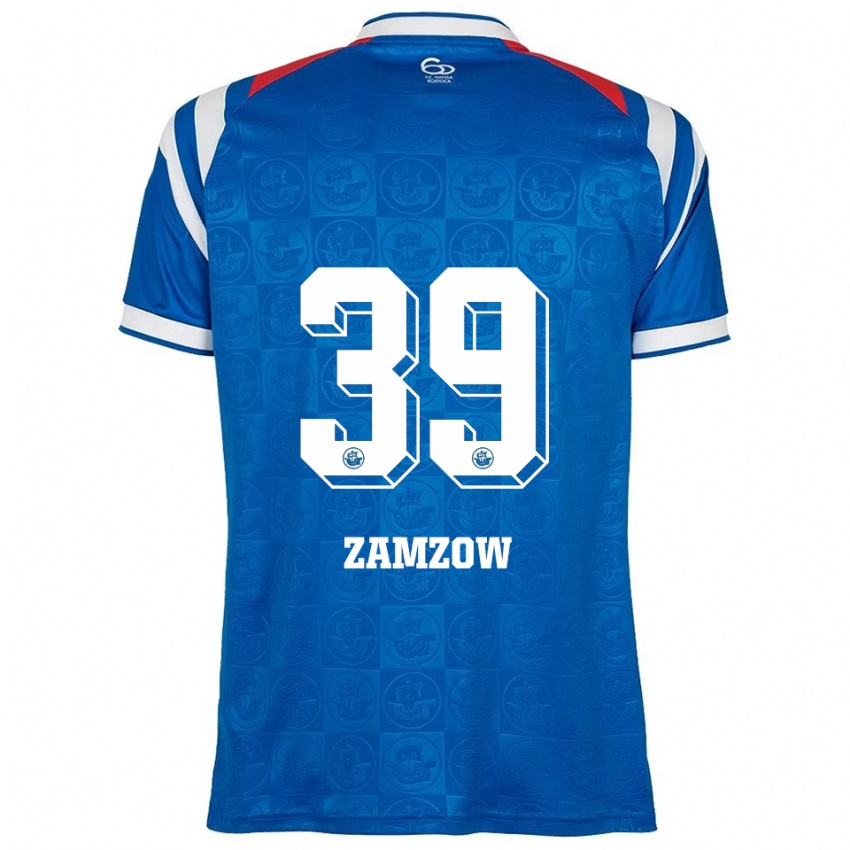 גברים קלאס לאון זאמזוב #39 כחול לבן אדום ג'רזי ביתית 2025/26 חולצה קצרה