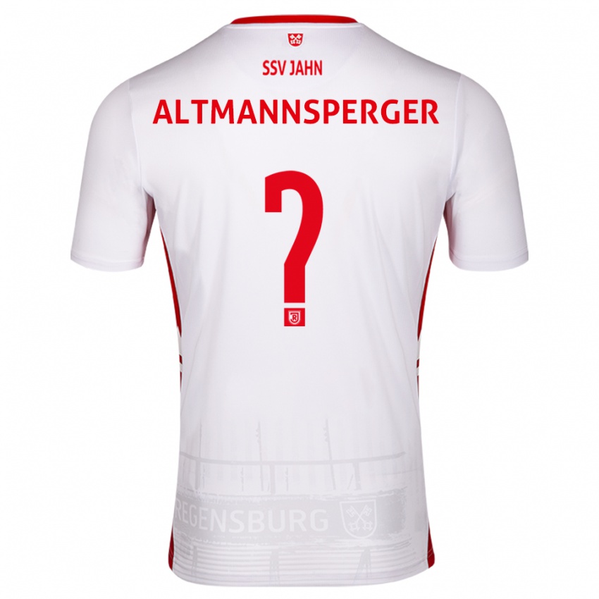 גברים Felix Altmannsperger #0 לבן אדום ג'רזי ביתית 2025/26 חולצה קצרה