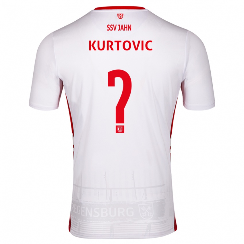 גברים Domagoj Kurtovic #0 לבן אדום ג'רזי ביתית 2025/26 חולצה קצרה