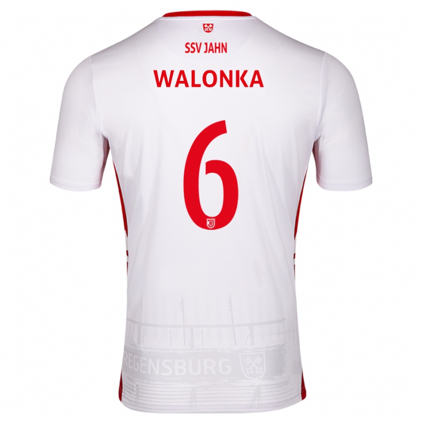 גברים Luca Walonka #6 לבן אדום ג'רזי ביתית 2025/26 חולצה קצרה