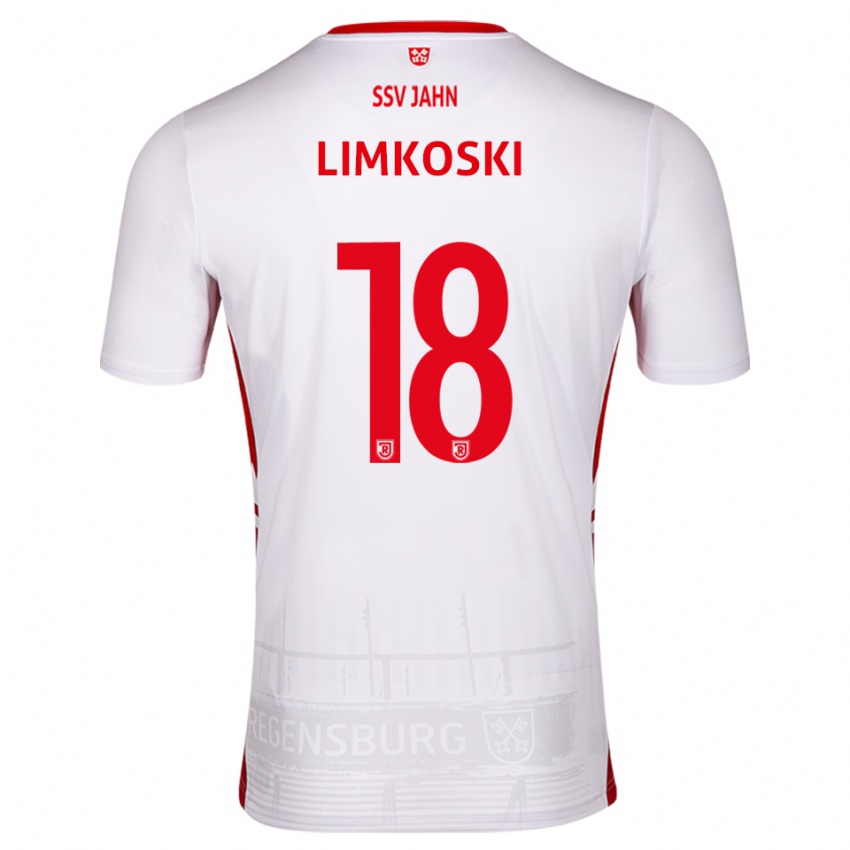 גברים Mubin Limkoski #18 לבן אדום ג'רזי ביתית 2025/26 חולצה קצרה
