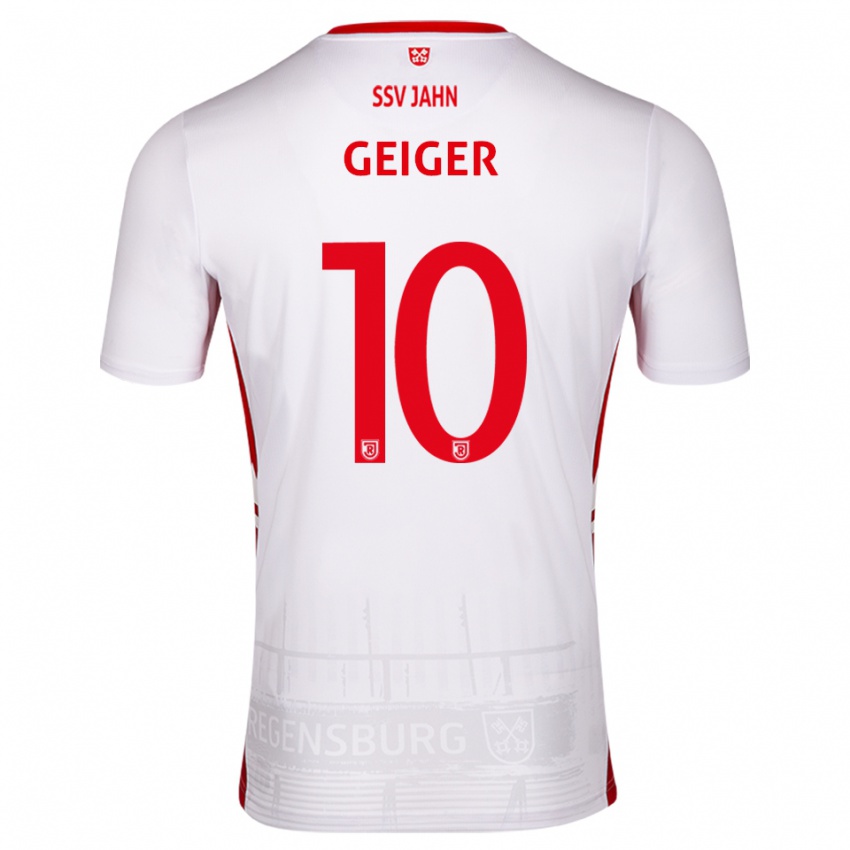 גברים Maximilian Geiger #10 לבן אדום ג'רזי ביתית 2025/26 חולצה קצרה