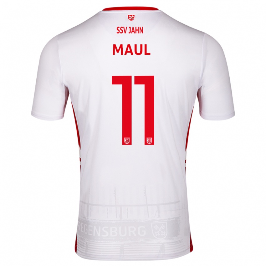 גברים Marco Maul #11 לבן אדום ג'רזי ביתית 2025/26 חולצה קצרה