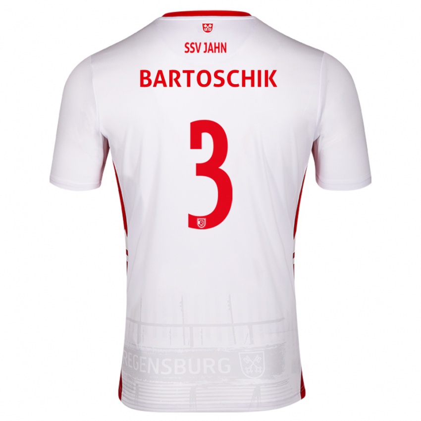 גברים Felix Bartoschik #3 לבן אדום ג'רזי ביתית 2025/26 חולצה קצרה