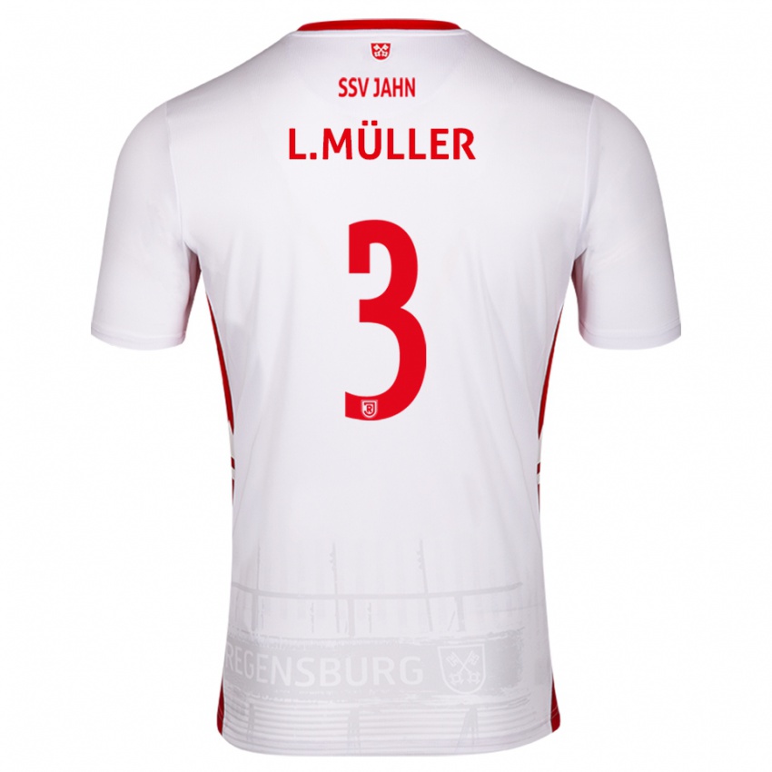 גברים Lenny Müller #3 לבן אדום ג'רזי ביתית 2025/26 חולצה קצרה