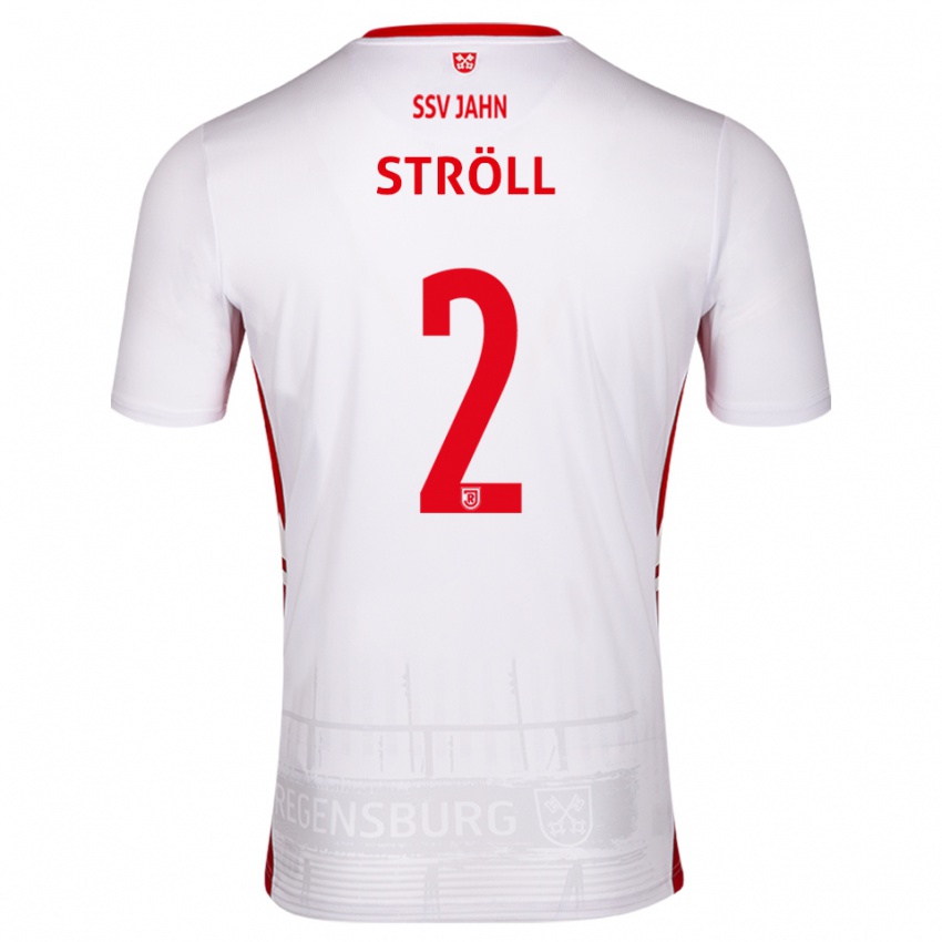 גברים Maurice Ströll #2 לבן אדום ג'רזי ביתית 2025/26 חולצה קצרה