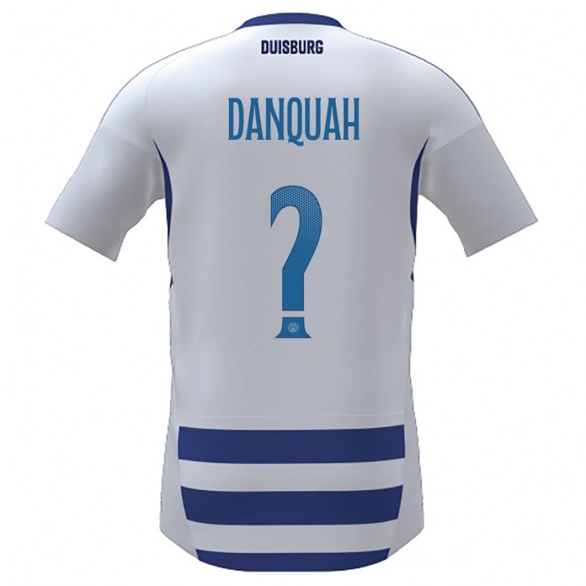 גברים Masud Danquah #0 לבן כחול ג'רזי ביתית 2025/26 חולצה קצרה