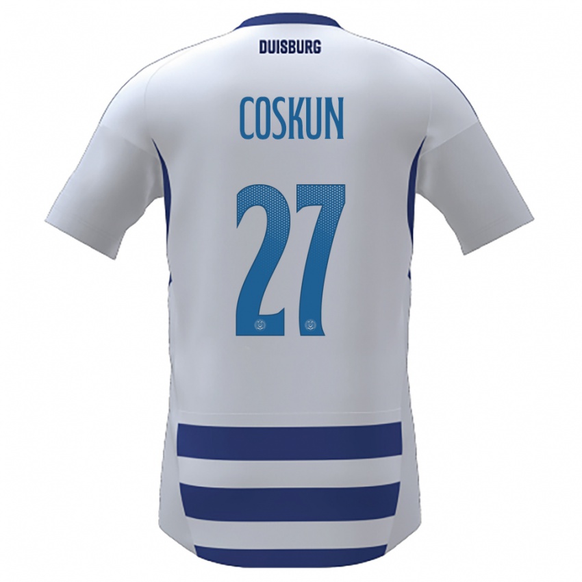 גברים קן קוסקון #27 לבן כחול ג'רזי ביתית 2025/26 חולצה קצרה