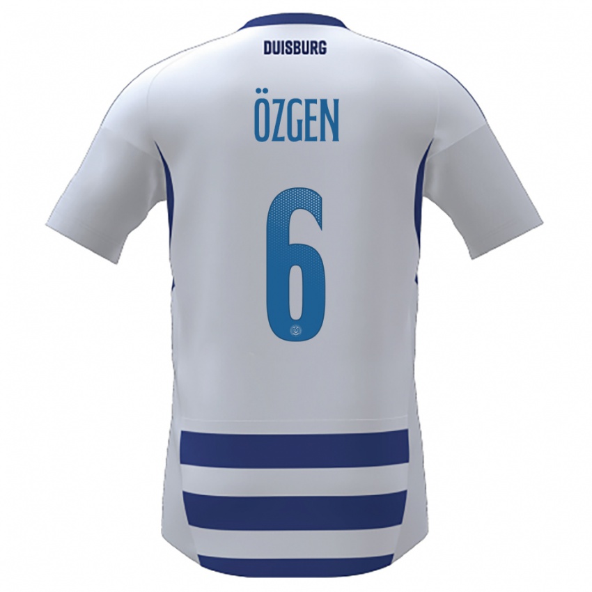 גברים Mirac Özgen #6 לבן כחול ג'רזי ביתית 2025/26 חולצה קצרה