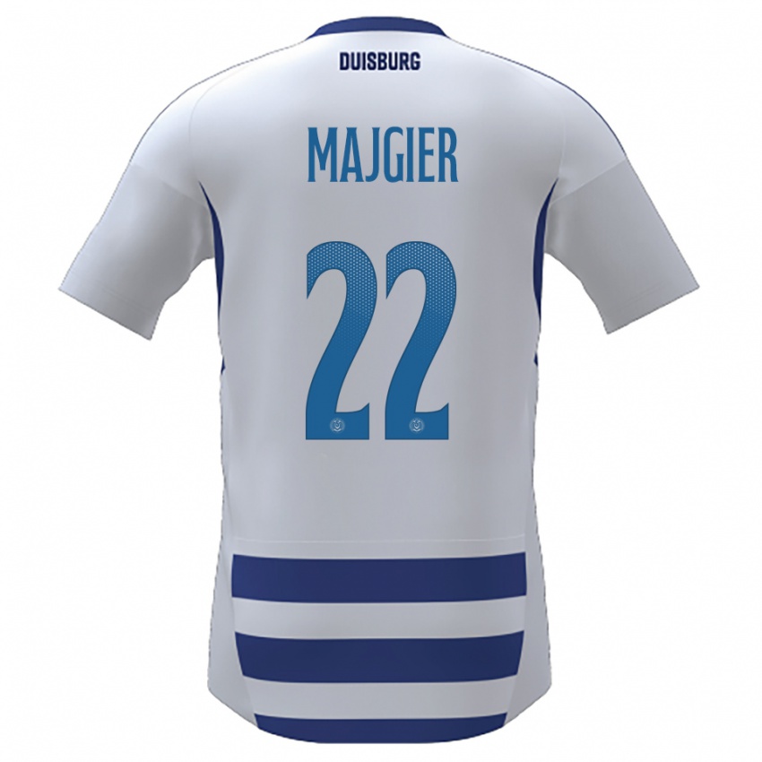 גברים Philipp Majgier #22 לבן כחול ג'רזי ביתית 2025/26 חולצה קצרה