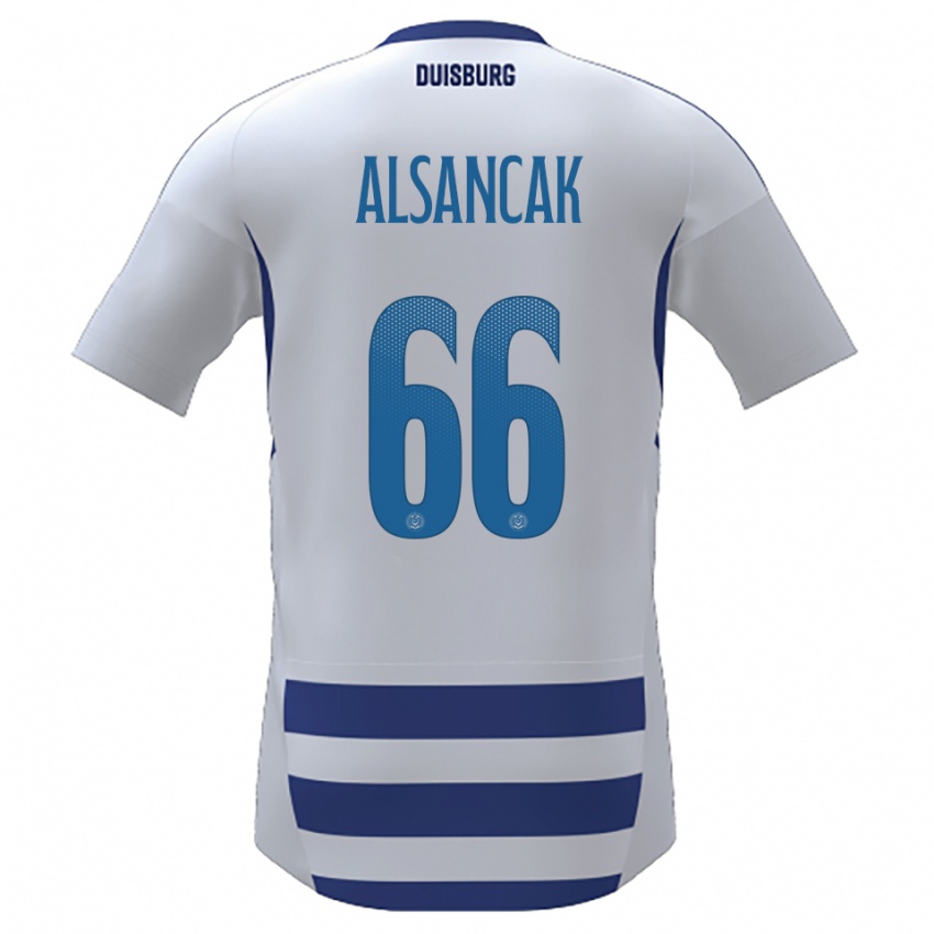 גברים Duygu Alsancak #66 לבן כחול ג'רזי ביתית 2025/26 חולצה קצרה
