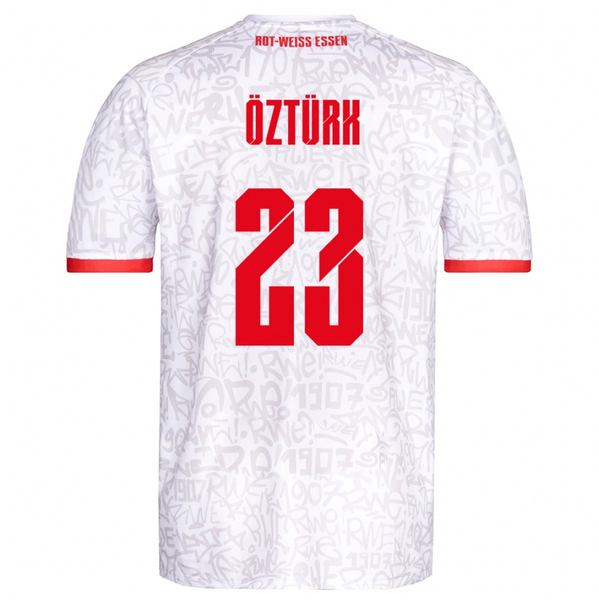 גברים Efehan Öztürk #23 לבן אדום ג'רזי ביתית 2025/26 חולצה קצרה