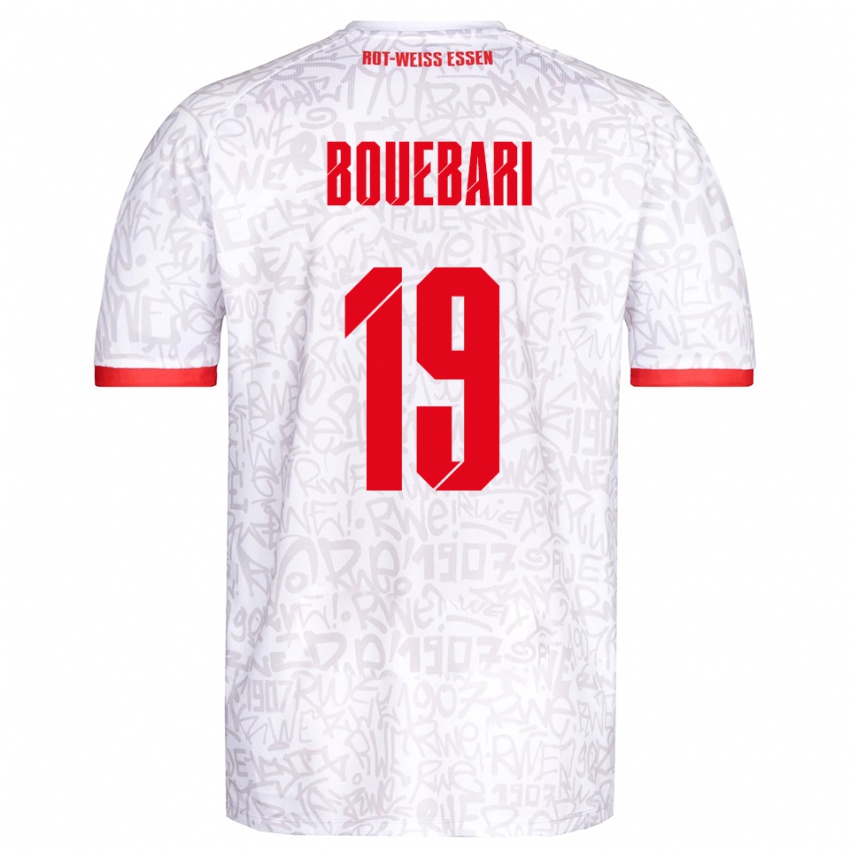 גברים Franci Bouebari #19 לבן אדום ג'רזי ביתית 2025/26 חולצה קצרה