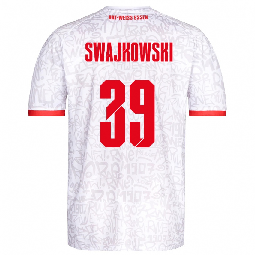גברים ג׳יאנלוקה סווייקאווסקי #39 לבן אדום ג'רזי ביתית 2025/26 חולצה קצרה
